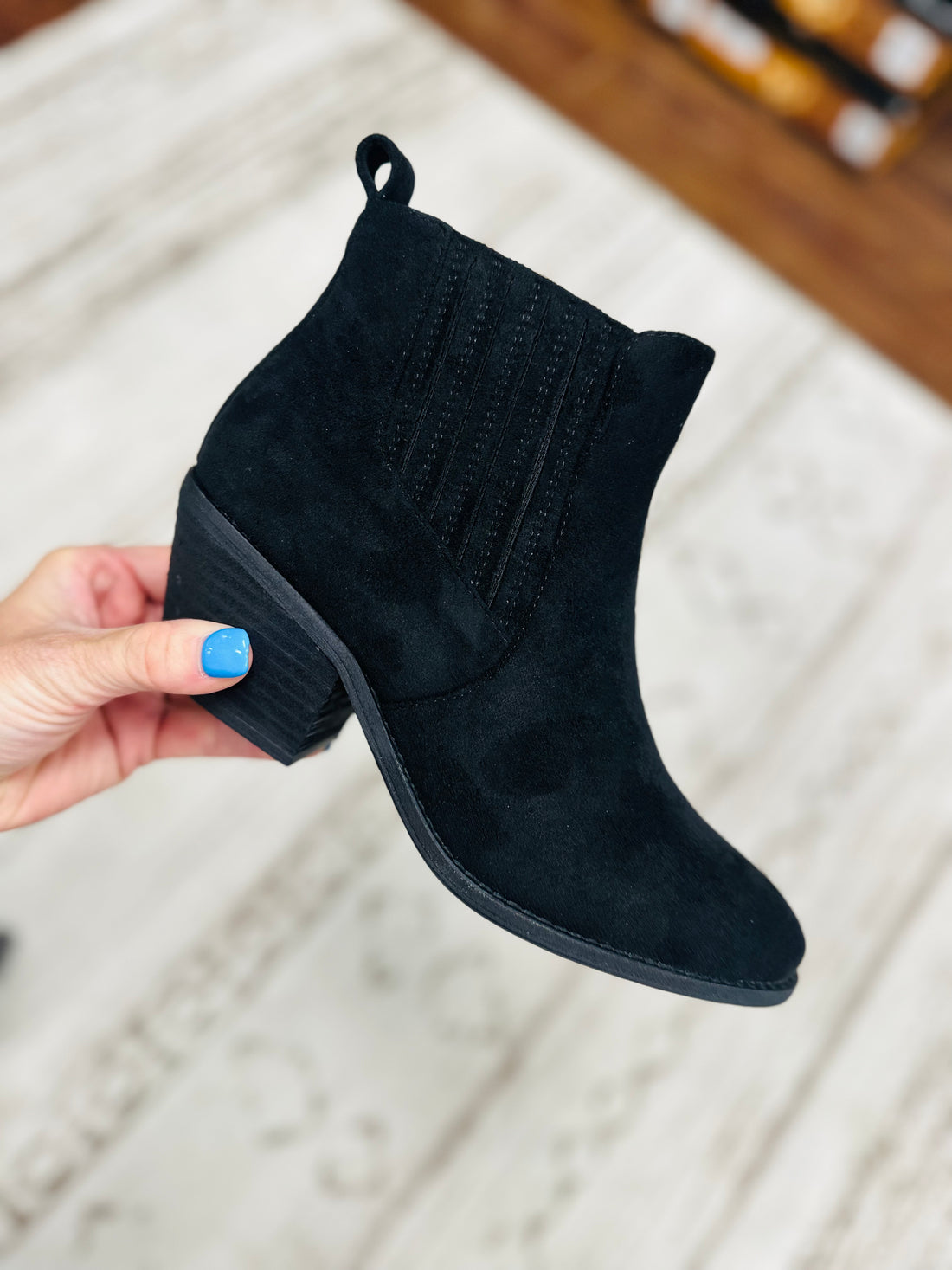 Corkys Potion Bootie in Black Suede