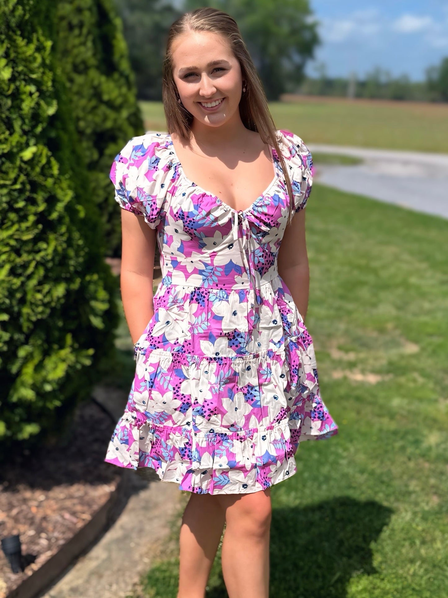 Floral Puff Sleeve Dress
