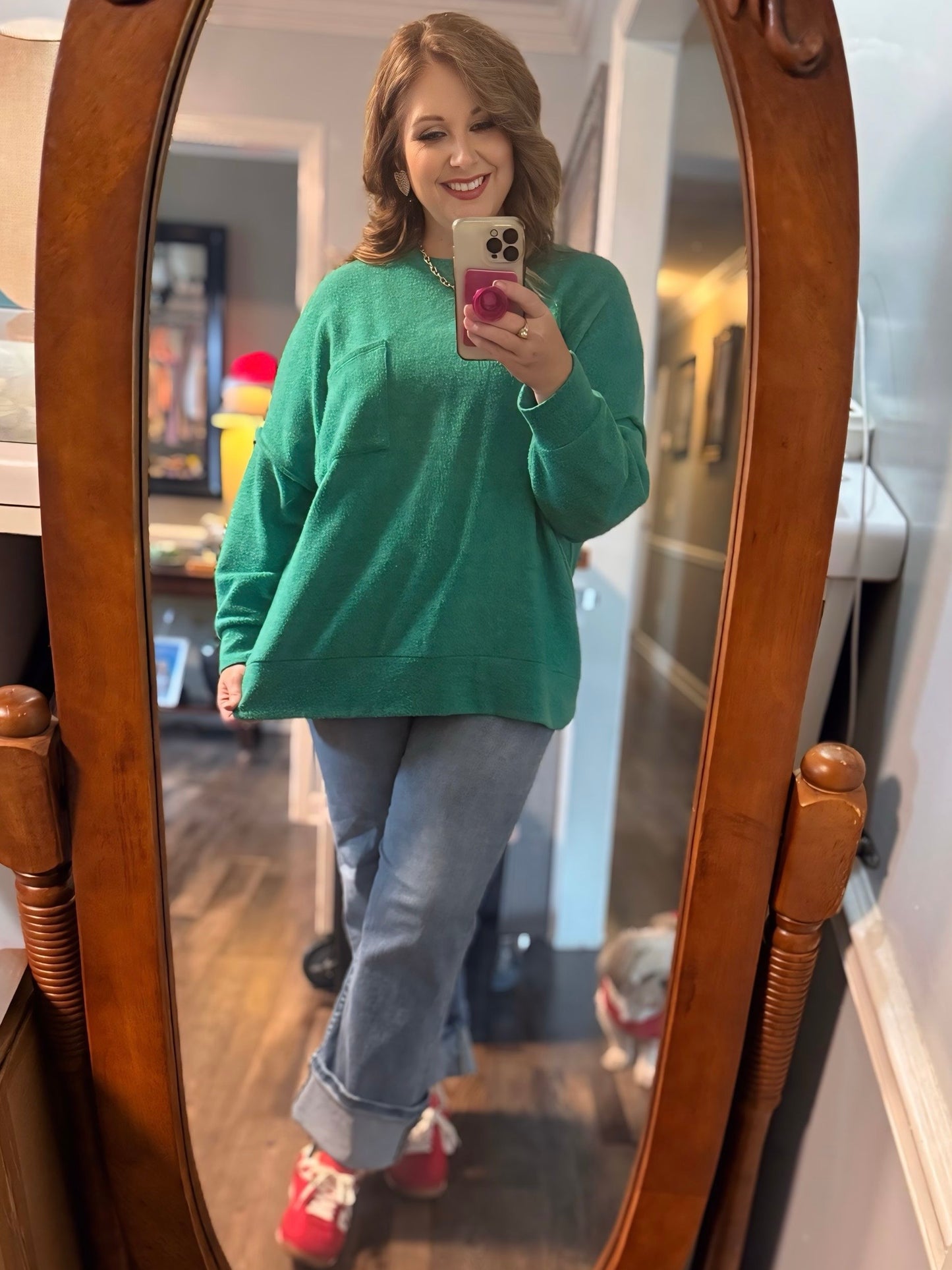Zenanna Kelly Green Oversized Top