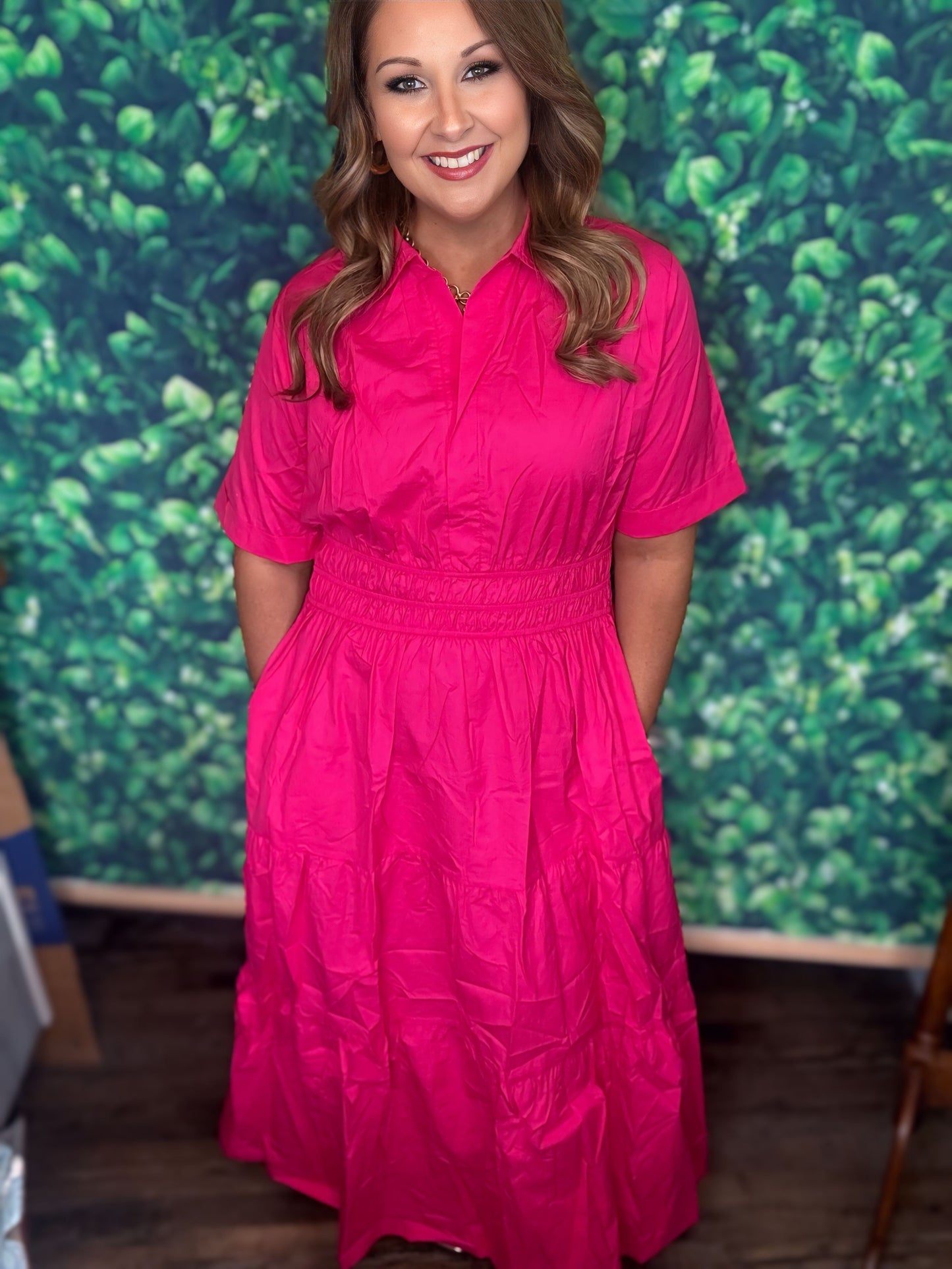 Plus Size Pink Maxi Dress