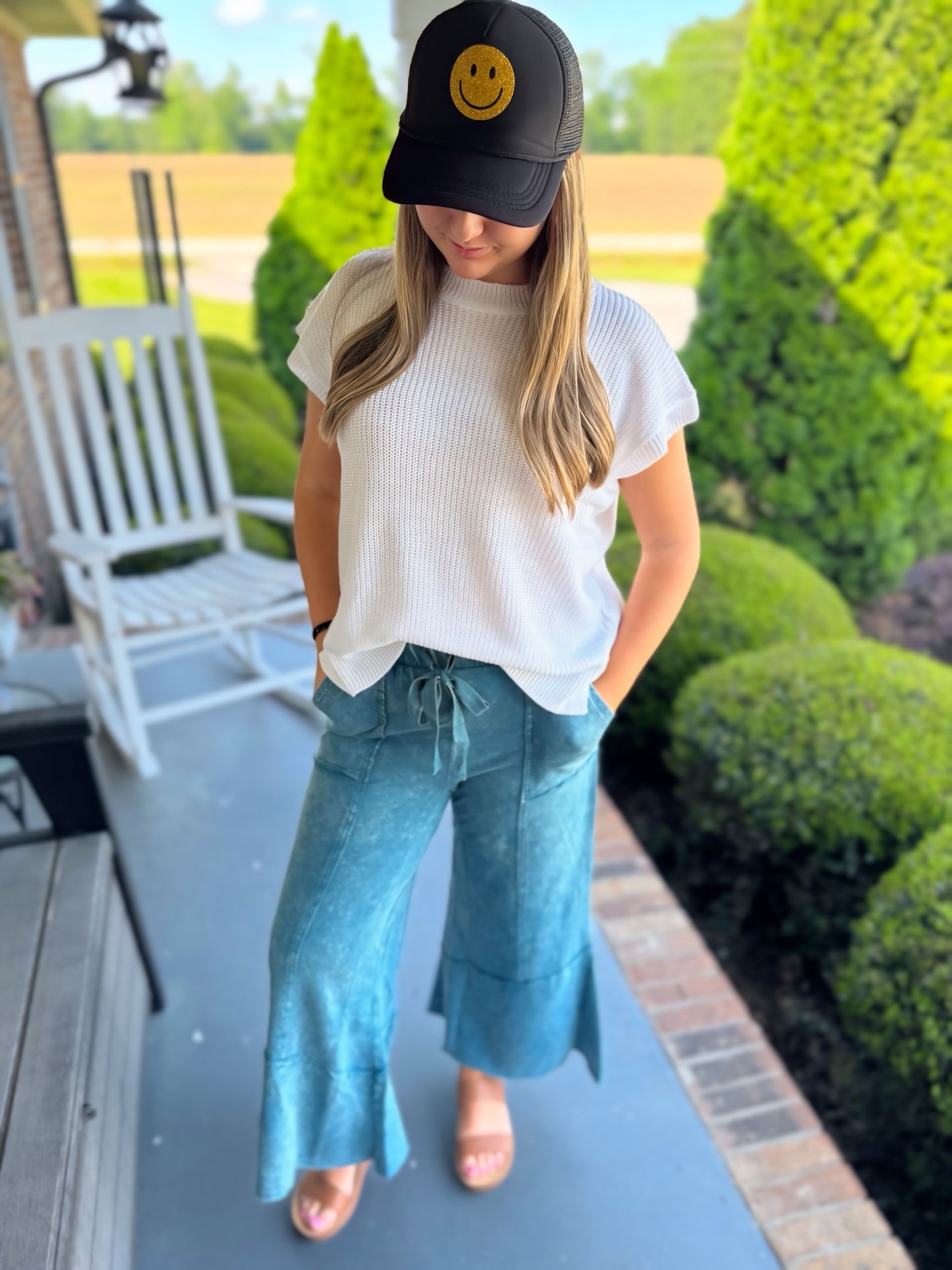 Knit Short Sleeve Sweater