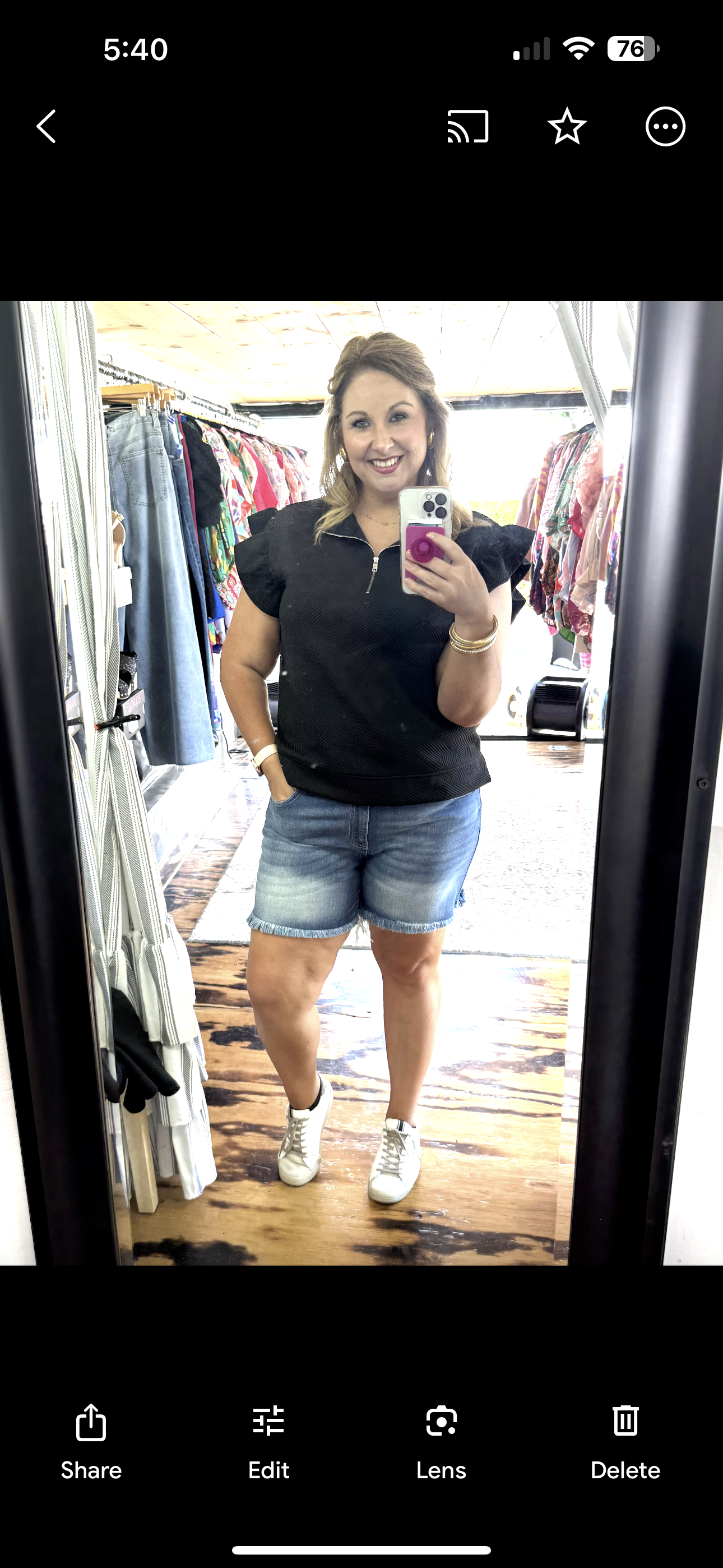 Raw Edge Jean Shorts