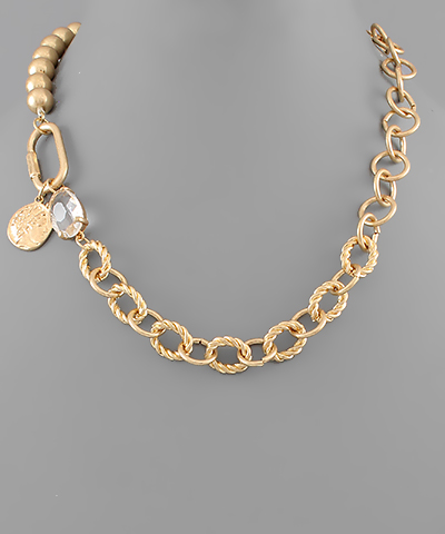 Carabiner & Coin Necklace