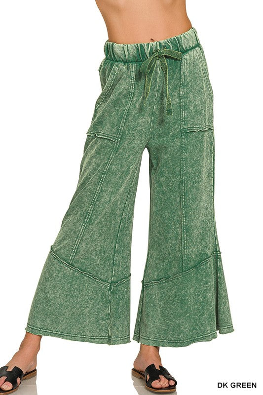 Acid Wash Green Pants