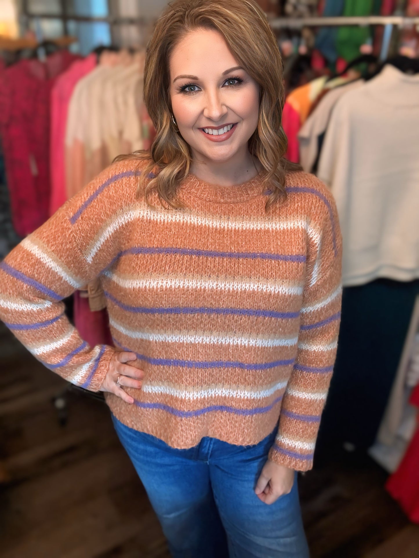 Orange and Purple Sweater