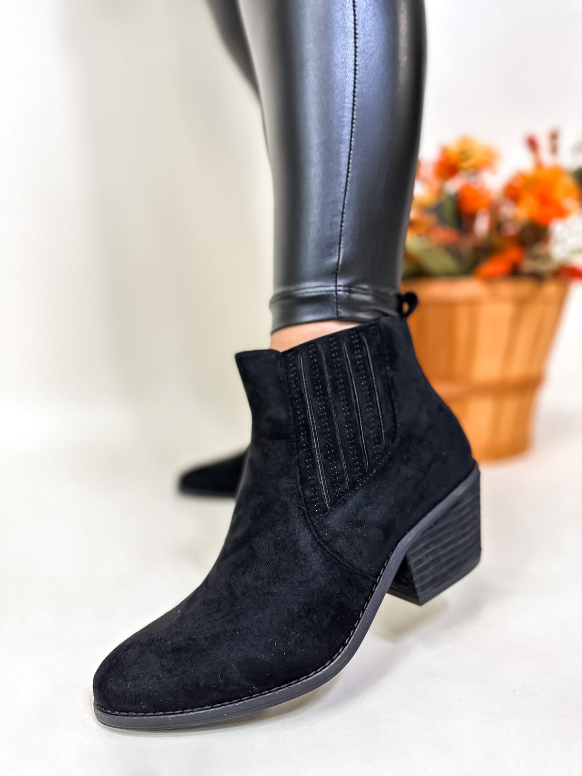 Corkys Potion Bootie in Black Suede