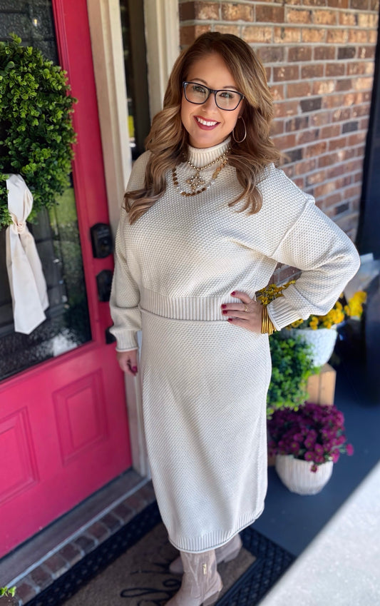 Shay Sweater Set-Cream