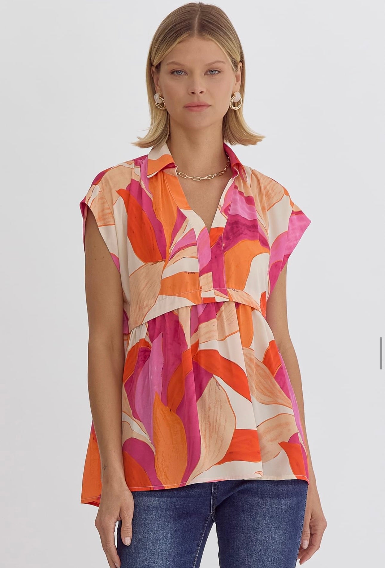 Vibrant Cap Sleeve Top