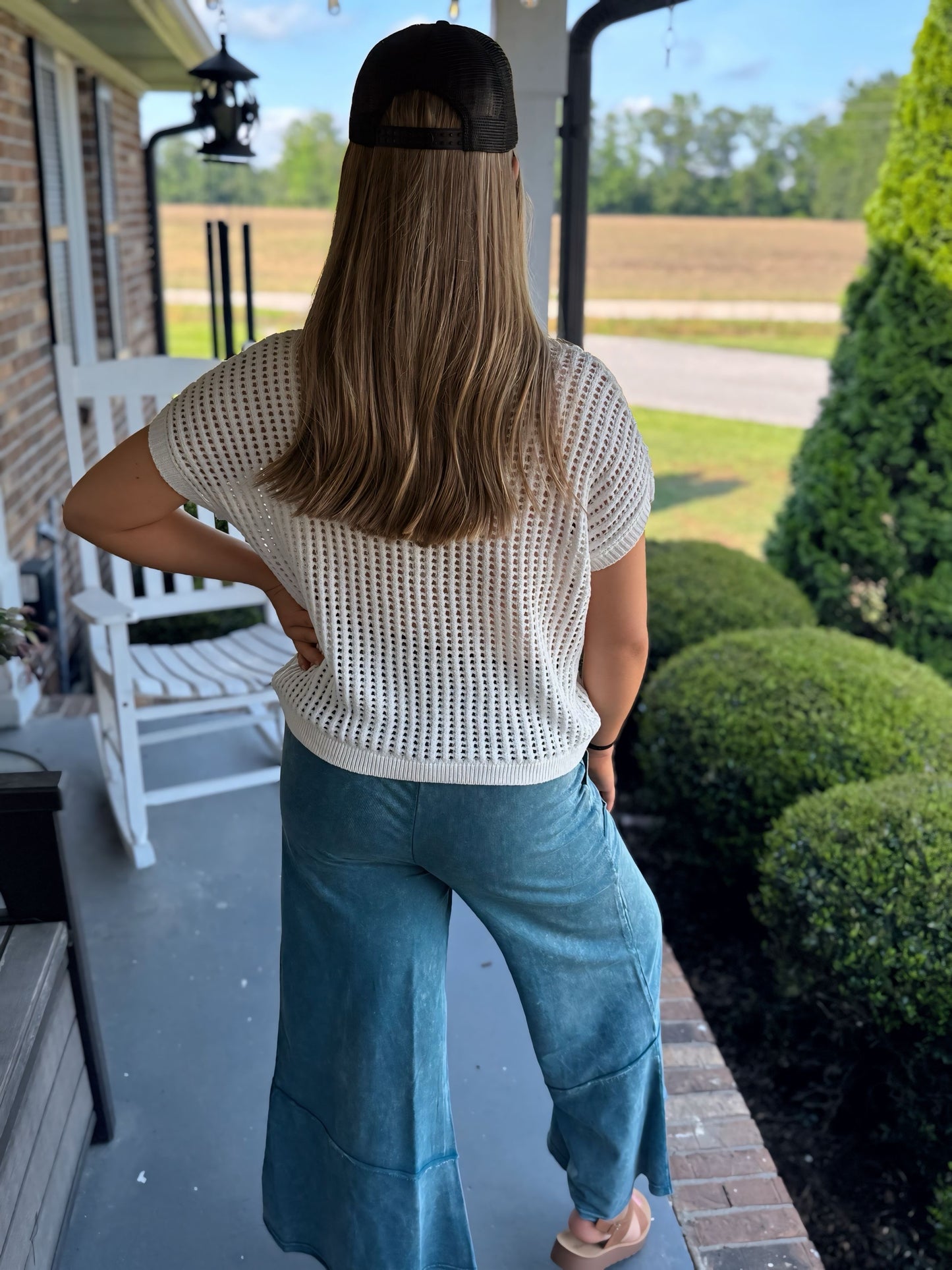 Open knit top