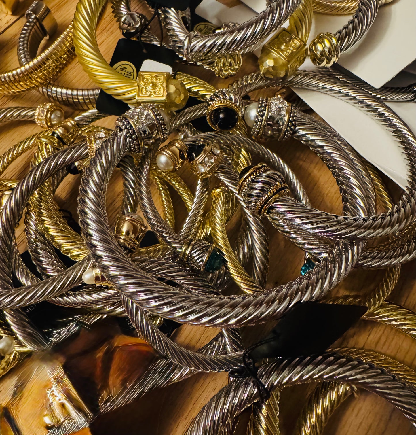 Assortment of bangle bracelets