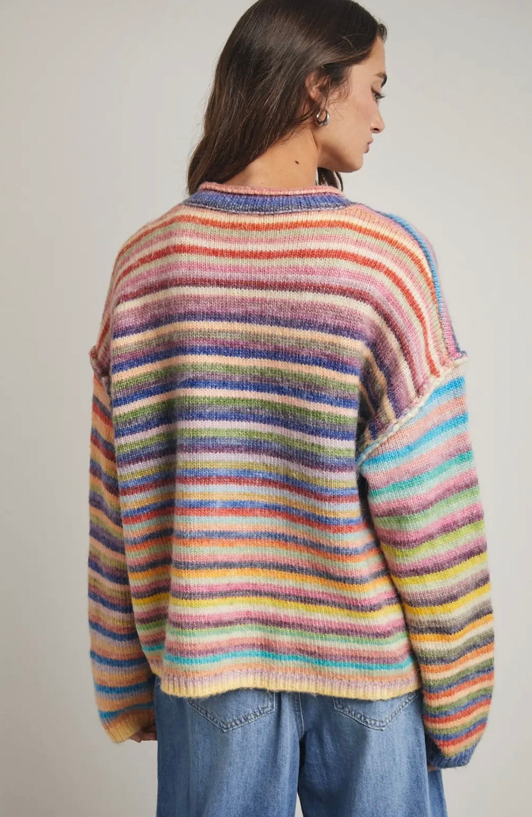 Rainbow Striped Cozy Knit Cardigan | Wishlist