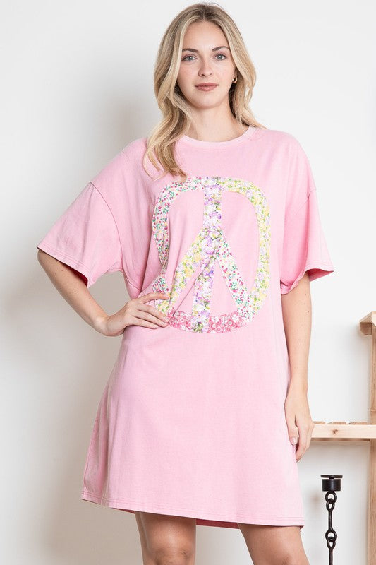 Peace Jersey Tunic Dress