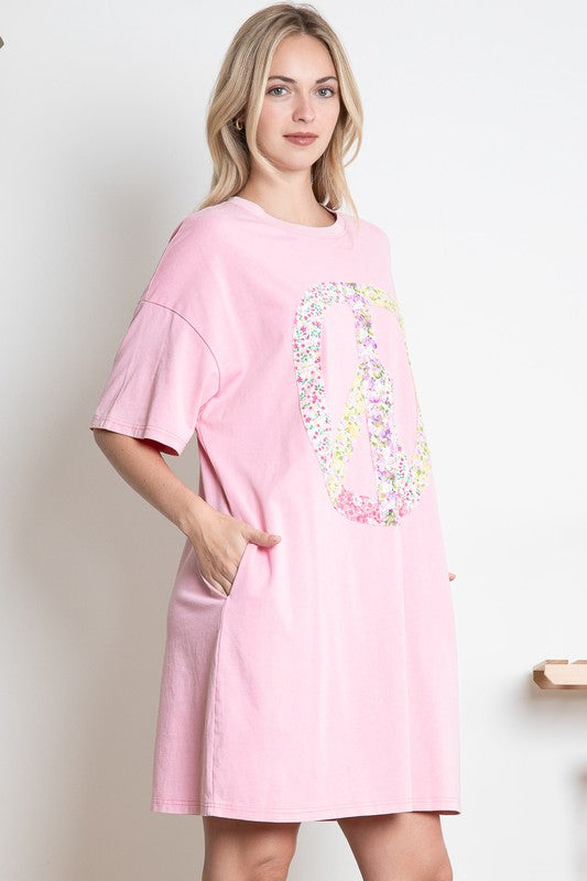 Peace Jersey Tunic Dress