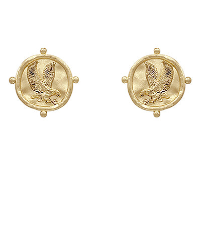 Eagle Round EarringS
