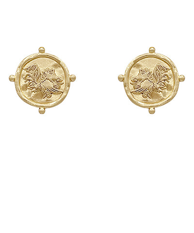 Gamecock Round Earrings