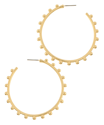 Bubble Brass Hoops