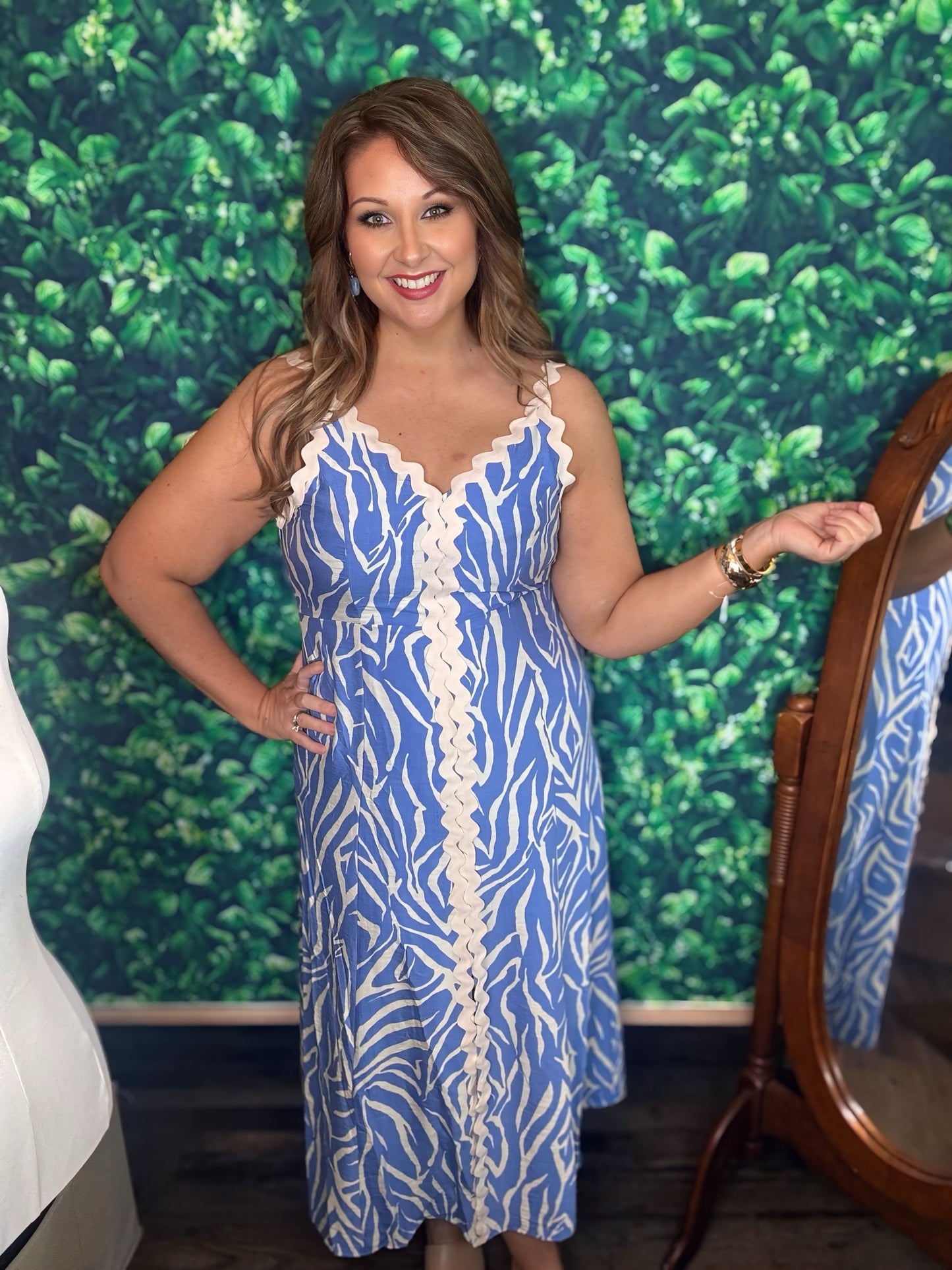 Blue Abstract Dress