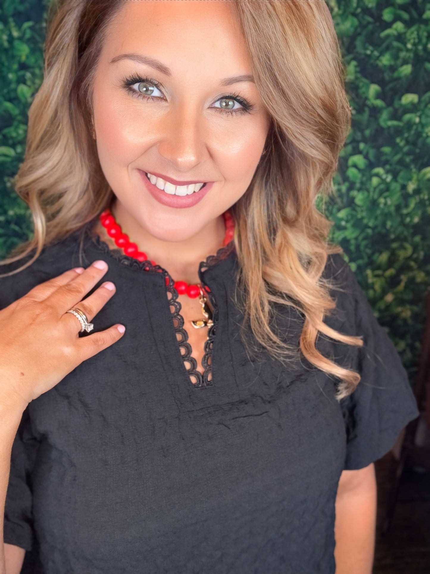 Black Textured Top