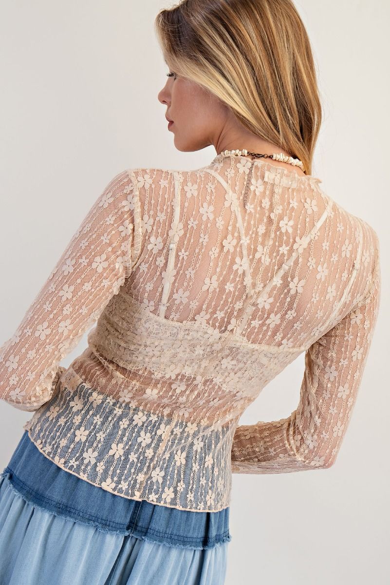 Floral Layering Mesh Top