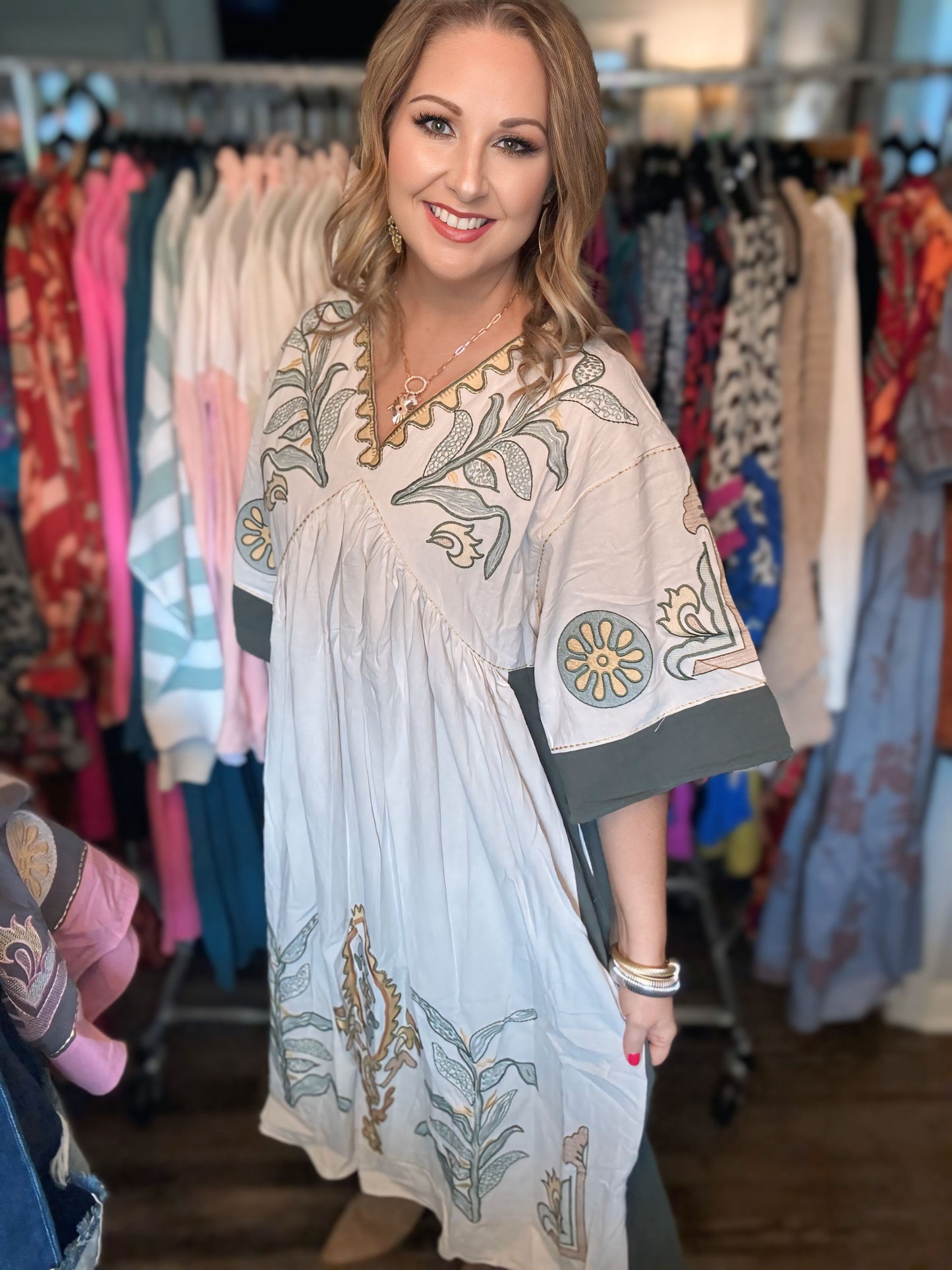 Embroidered Maxi dress
