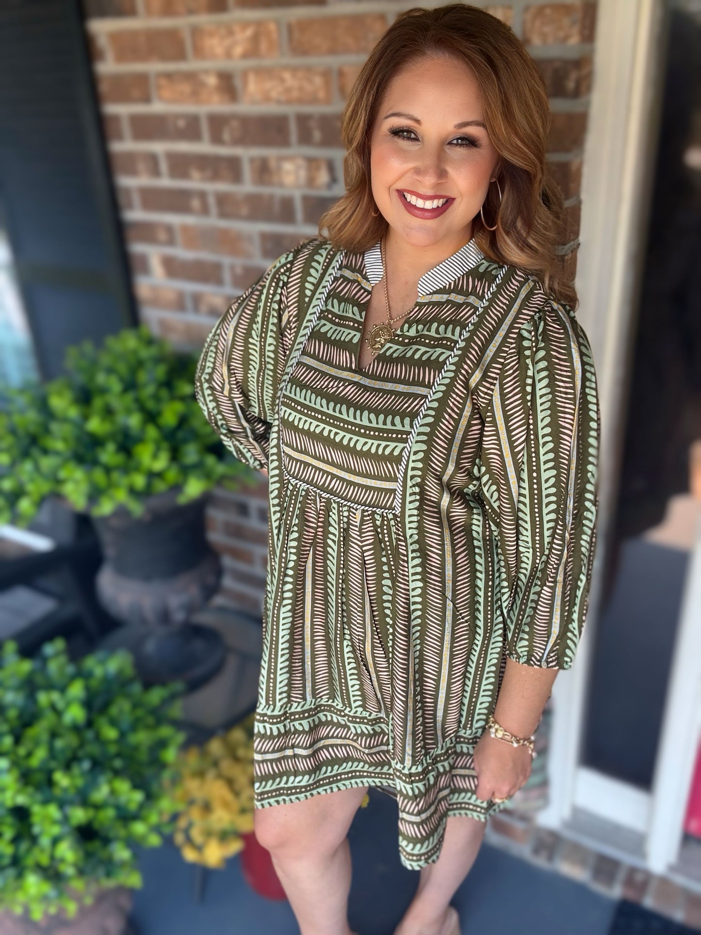 Aztec Babydoll Dress