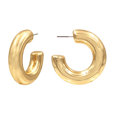 Gold Chunky Hoop Earrings