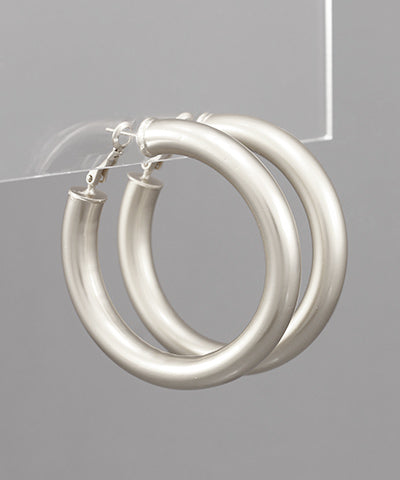 Brushed Silver 48MM Tube Hoops