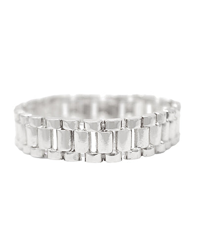 Brushed Silver Watch Band Bracelet