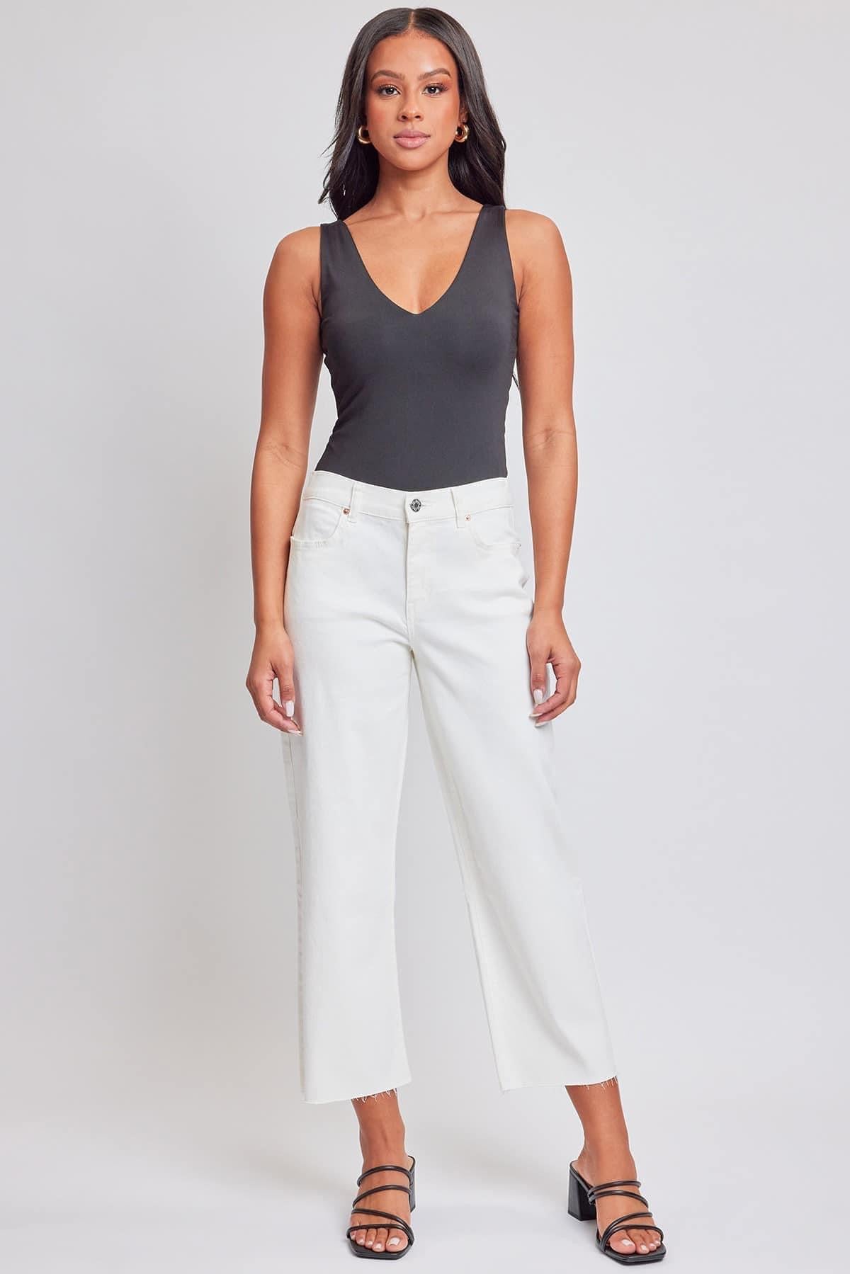 YMI HYPERSTRETCH CROPPED PANTS IN IVORY
