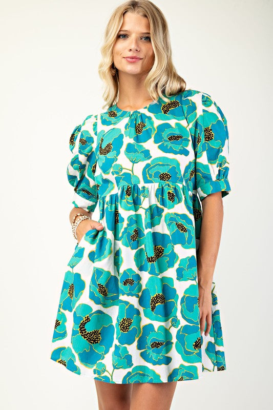 Green Poppy Dress