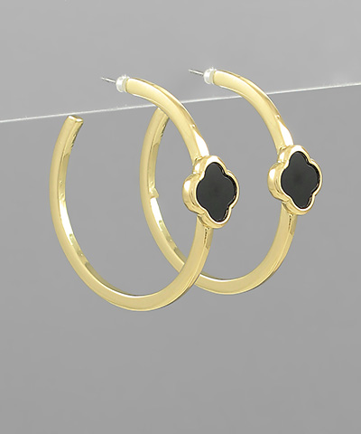 Black Clover Accent Metal Hoops