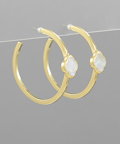 Clover Accent Metal Hoops