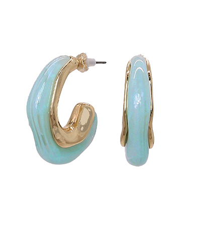 Light Blue Organic Marbled Hoops
