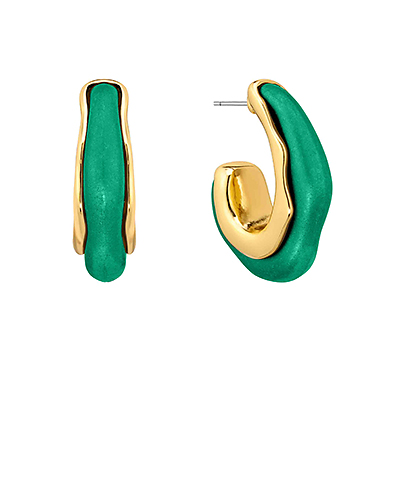 Two Toned Metal Hoops