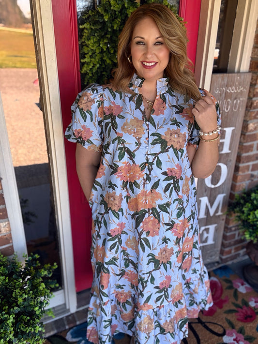 Entro Floral Midi Dress