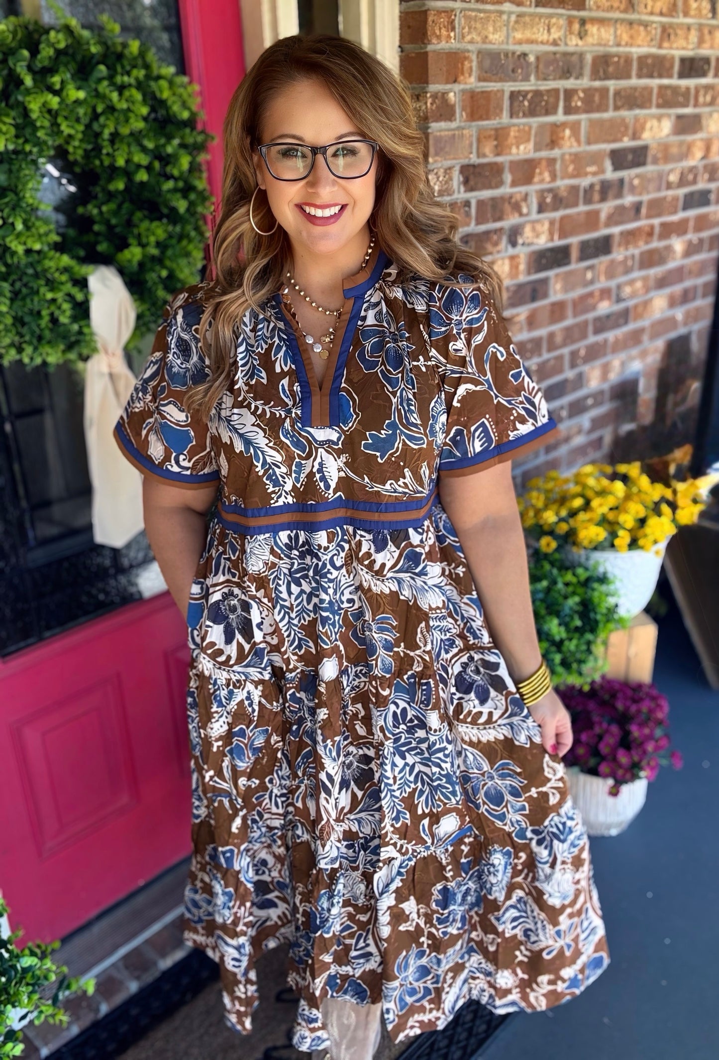 Entro Floral Midi Dress