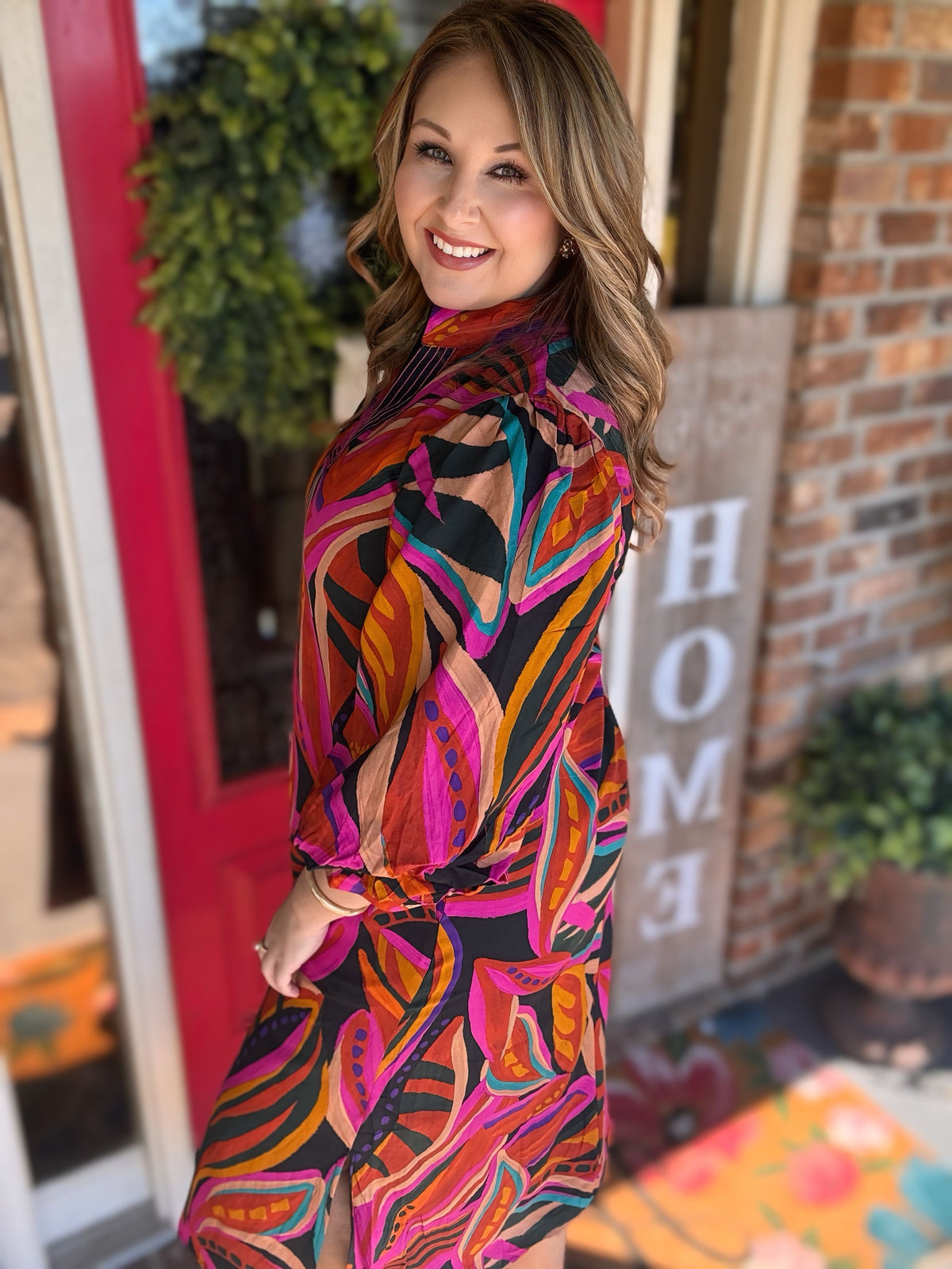 Boho Floral Print Midi Dress – Multi | Jodifl