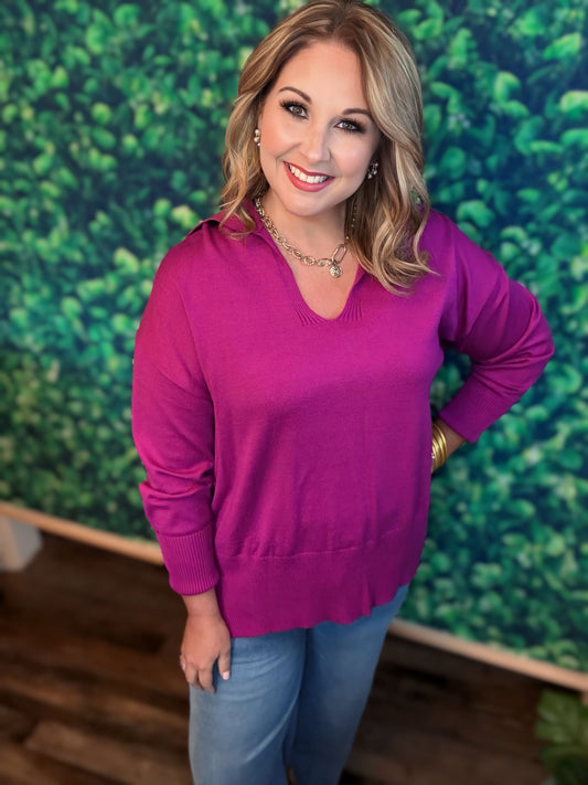 Orchid V neck Sweater