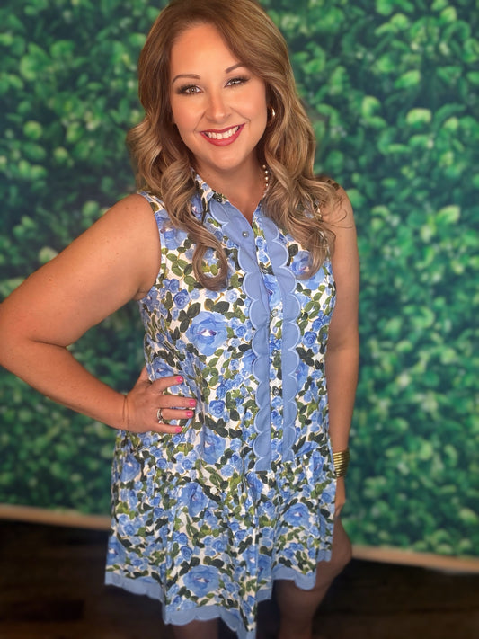 Blue Floral Dress