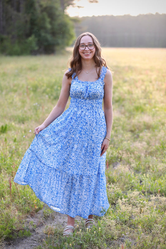 Blue Skies Midi Dress