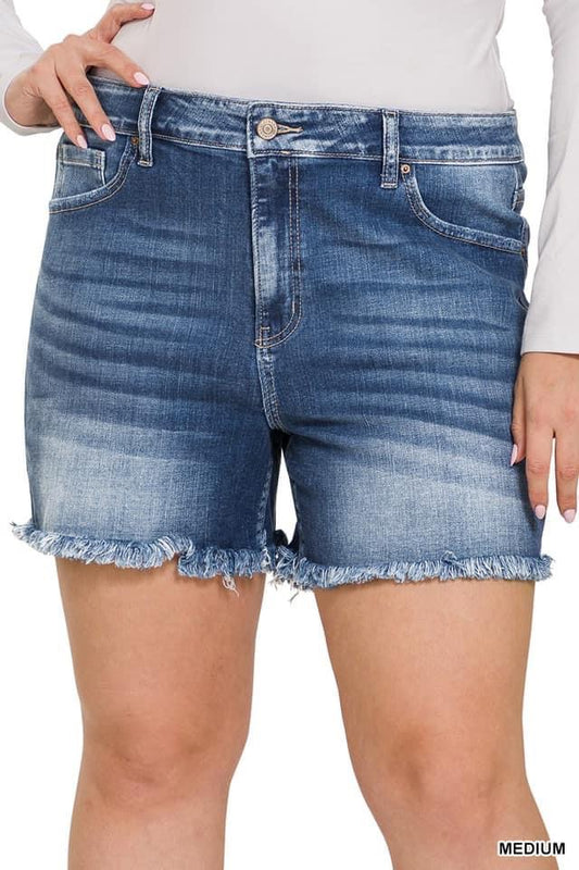 Raw Edge Jean Shorts