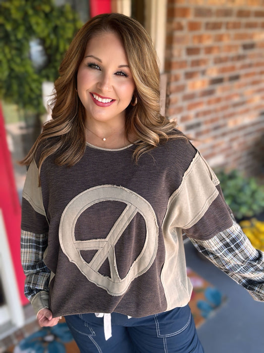 Retro Peace Mixed Mineral Top