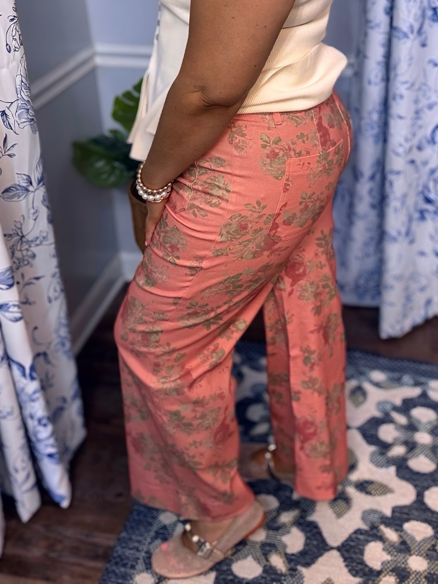 Entro Pink Floral Pant