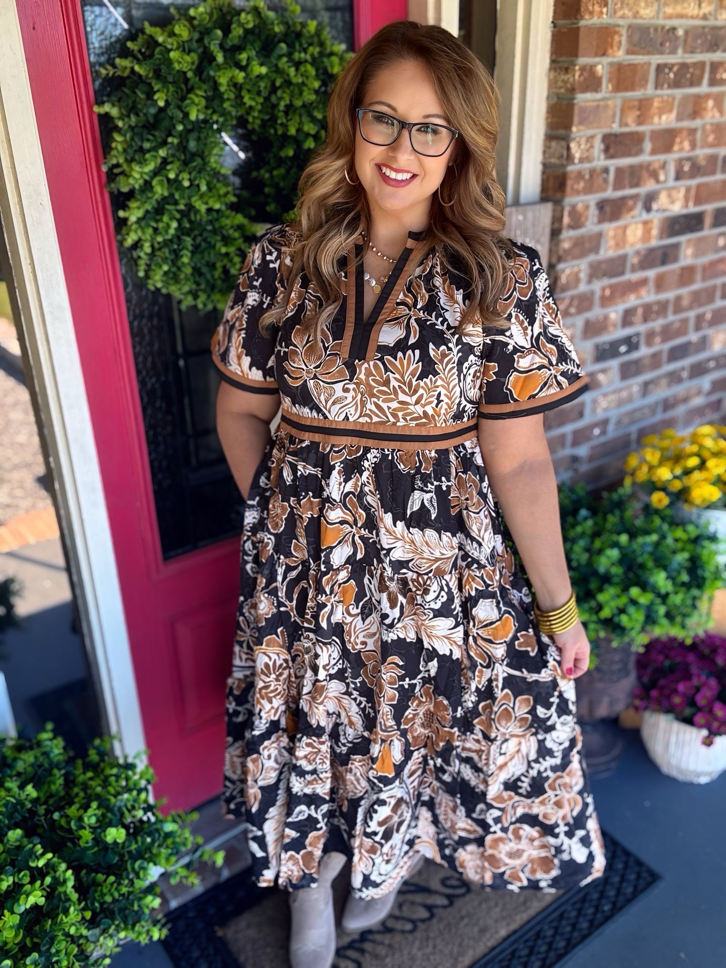 Entro Floral Midi Dress
