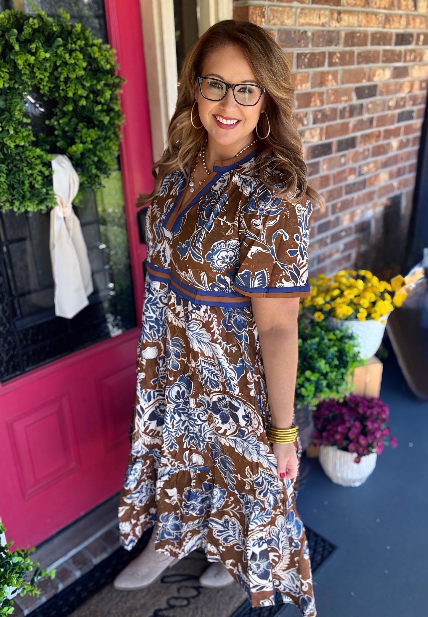 Entro Floral Midi Dress