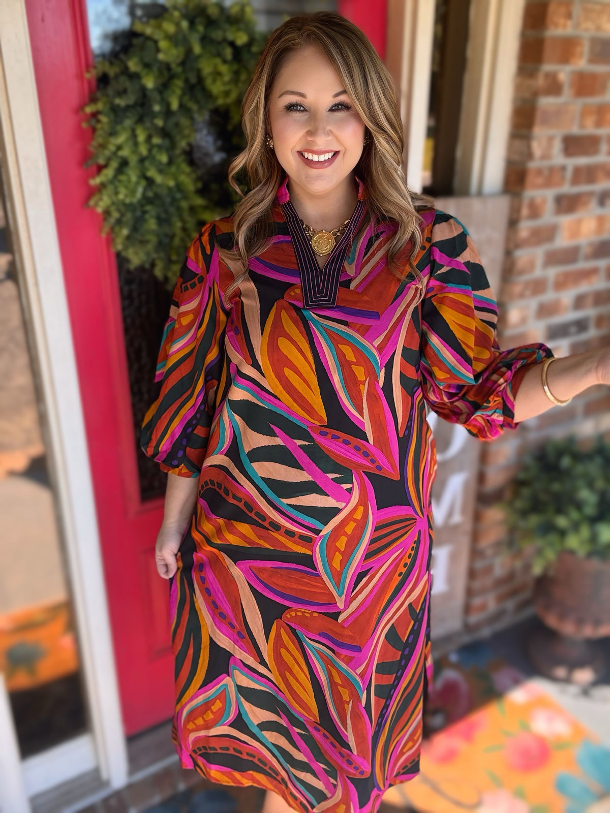 Boho Floral Print Midi Dress – Multi | Jodifl