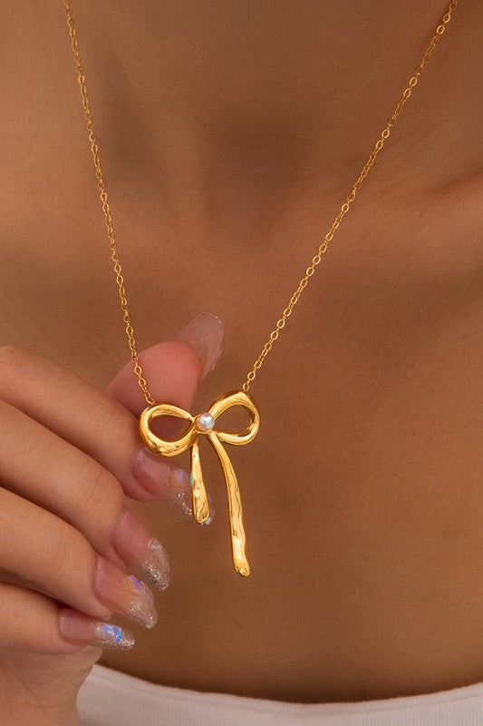 Mollie‘s bow necklace- waterproof￼