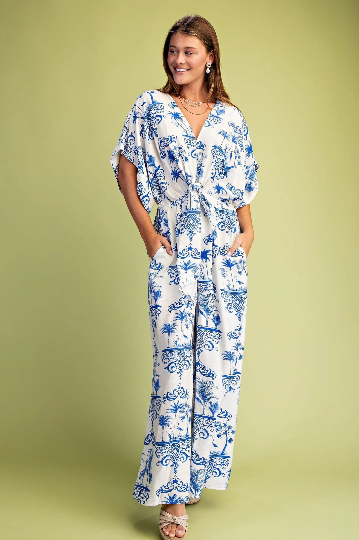 Gigio Vacation Blue/White Jumpsuit