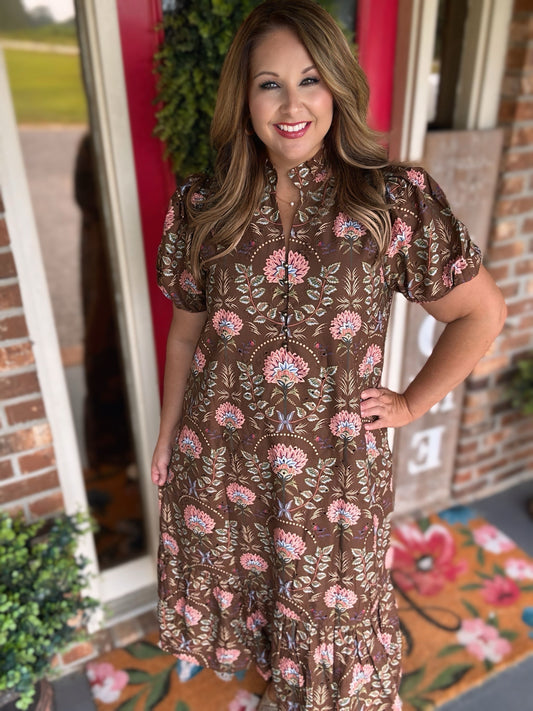 Entro Floral Midi Dress