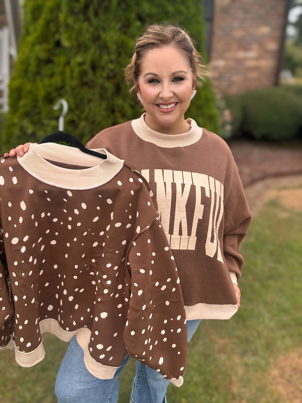 THANKFUL REVERSIBLE MOCK SWEATSHIRT